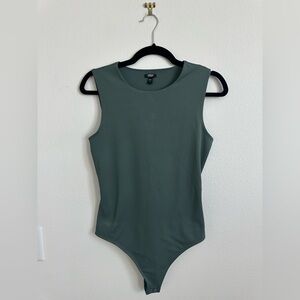 Express Green Fitted Bodysuit with cut out back